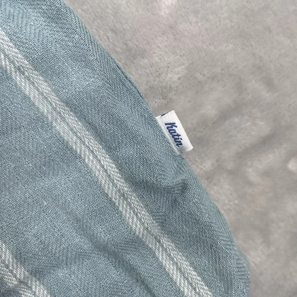 Katin Shirt men's XL Button Up Striped Short Sleeve Casual Chest Pocket Beach - Picture 6 of 11